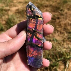 Rare High-Quality Sunset Labradorite